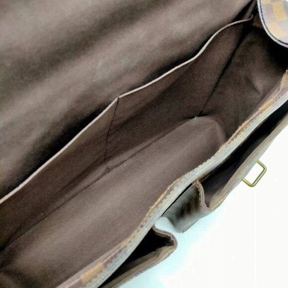 ⭐️EUC Louis Vuitton Broadway Ebene Brown Damier Messenger Bag - Picture 7 of 14